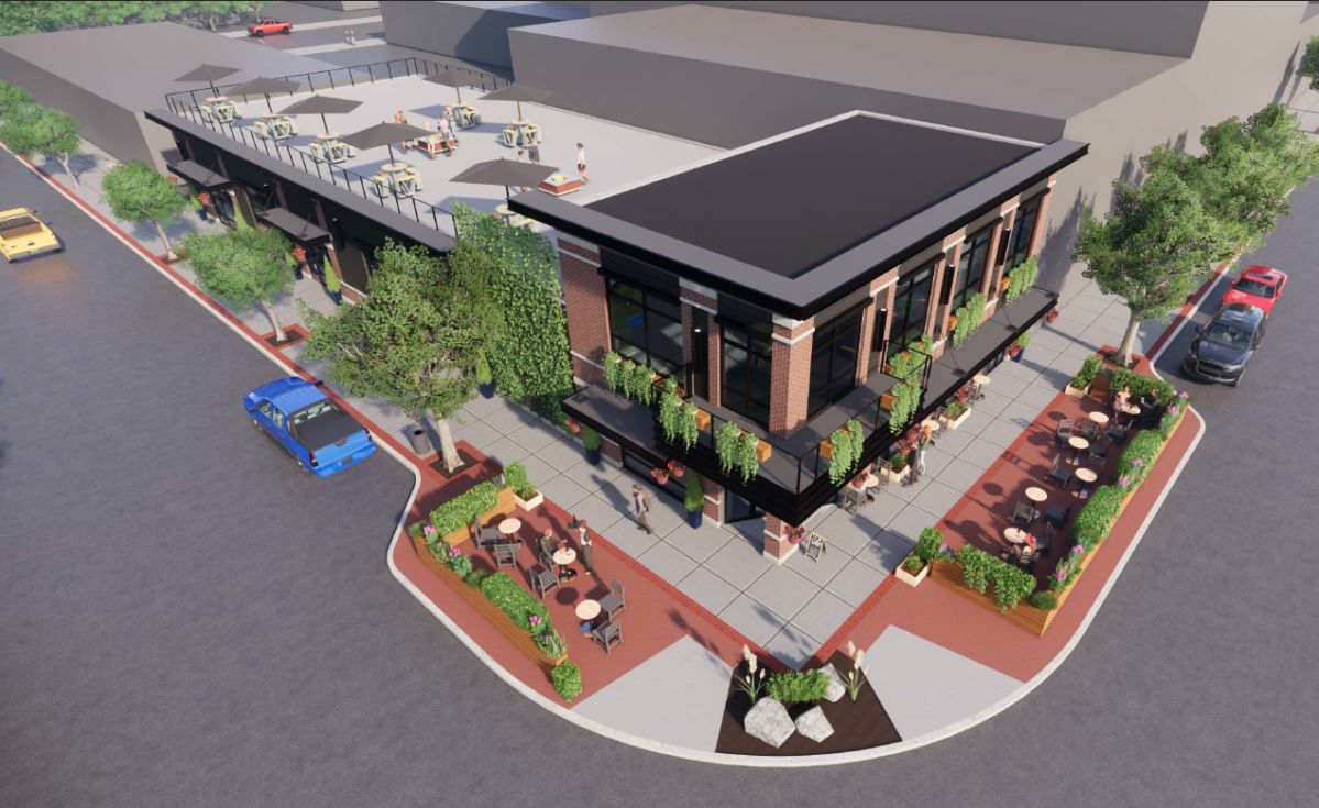 Architect rendering of old Lou Taubert store in downtown Billings